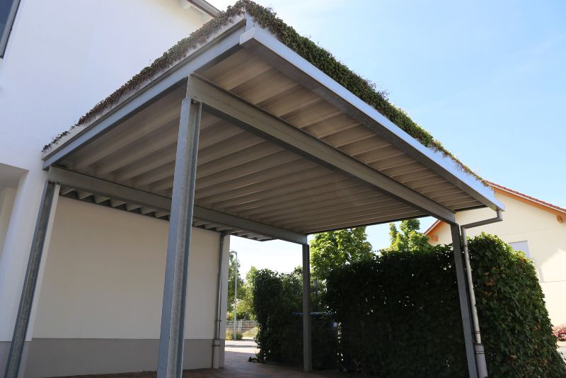 open carport attached to the house